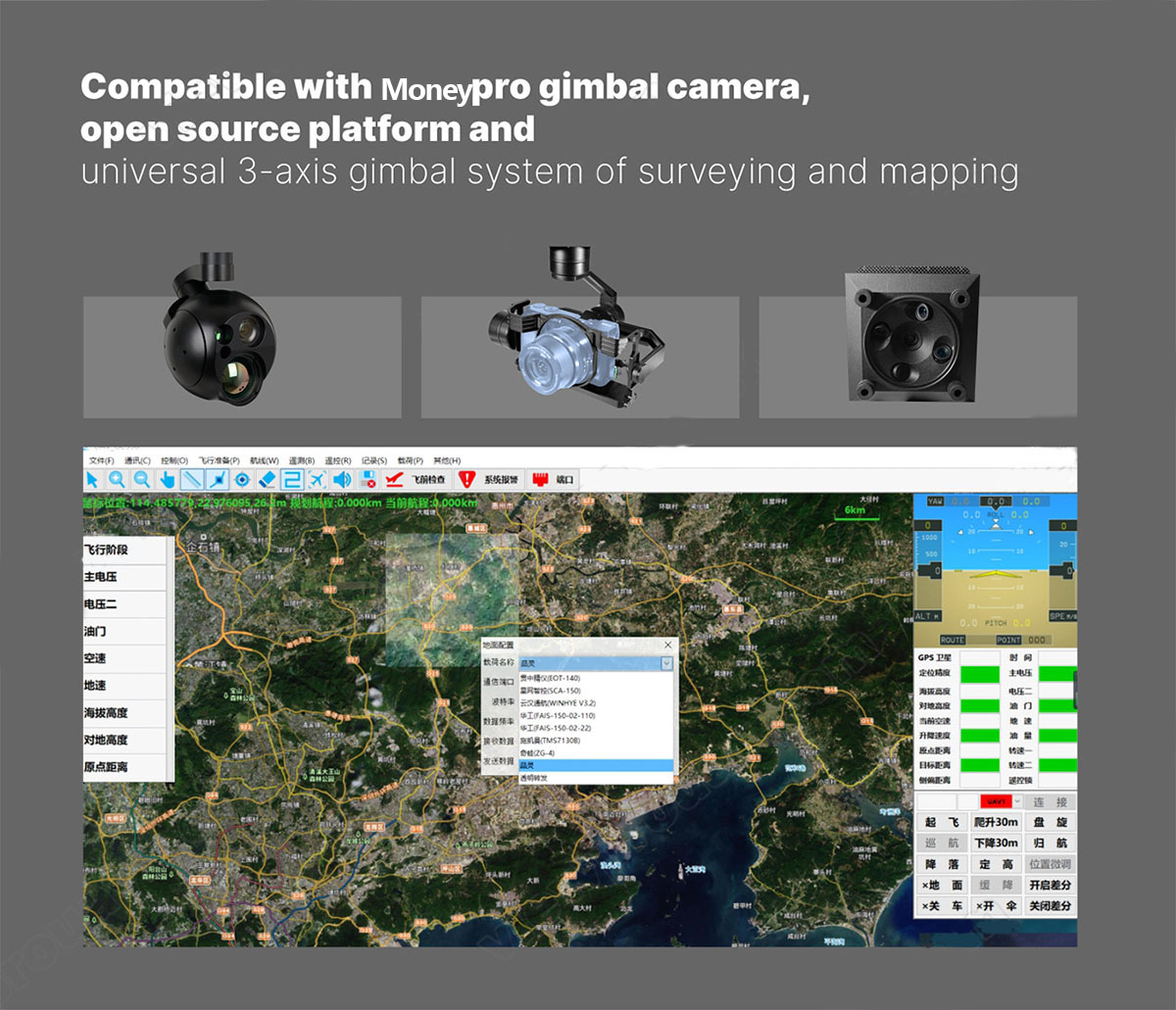 China Moneypro M50 High Accuracy Autopilot for Drone Customized Flight Control and Navigation System