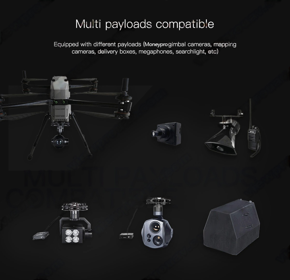 China Moneypro MX8 Coaxial Octocopter Dual Power System 8kg Max Payload Heavy Lift Drone