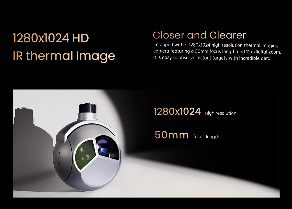 China Moneypro M30TIRM-HD 1280 lR thermal 30x Optical Zoom Starlight Night Vision 5000m LRF Gimbal Camera for VTOL Fixed Wing
