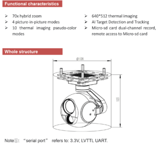 China Moneypro MG10S4KG613 10x 4K visible light Optical zoom camera + 640512 thermal dual light camera 3-Axis Stabilized IP Output Gimbal