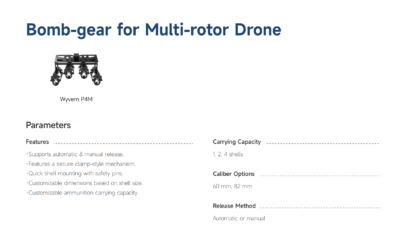 China Moneypro Bomb-gear for Multi-rotor Drone Wyvern P4M