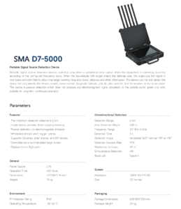 China Moneypro Drone Signal Detection And Simulation Devices SMA D7-5000