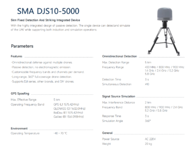 China Moneypro Drone Signal Detection And Simulation Devices SMA DJS10-5000