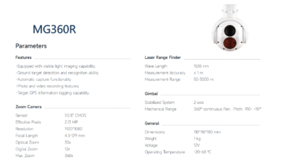China Moneypro Gimbal Camera MG360R