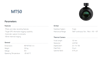 China Moneypro Gimbal Camera MT50