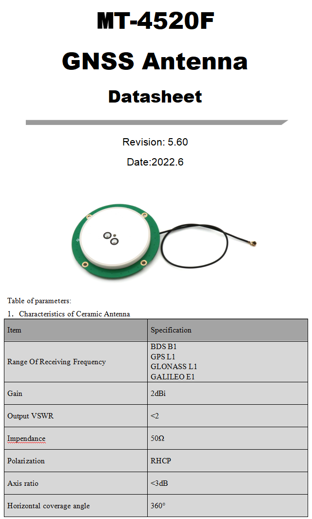 GNSS Antenna  MT-4520F